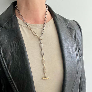 OUTSHINE TOGGLE CHAIN, SILVER & GOLD
