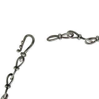 Karen Karch Sterling Close Up of Silver Hook Clasp for Jaipur Infinite Silver Chain Link Bracelet on white background
