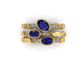 STUDDED VINE STACKER, OVAL