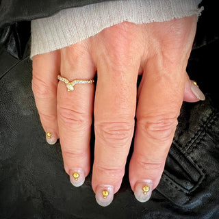 STUDDED SNAKE HALF ETERNITY
