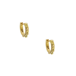 Karen Karch Jaipur Evermore gold xs sleeper hoop earrings on a white background