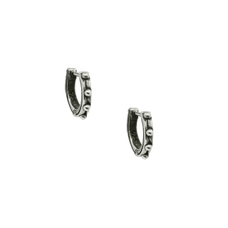 Karen Karch Jaipur Evermore sterling silver xs sleeper hoop earrings on a white background