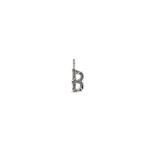 Karen Karch Textured Silver Mini Entwined Letter 'B' pendant on a white background.