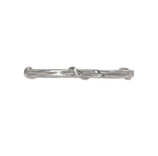 Karen Karch Silver Vine 15mm wide ring  straight on view.