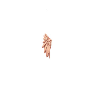 Karen Karch by Deme Wolfe 10k Rose Gold Mini Victory Wing Stud Half Pair A on White