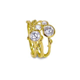 VINE STACKERS WITH FAMILY DIAMONDS