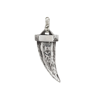 Karen Karch Rapt Horn in textured Sterling Silver on white Background