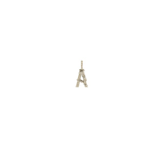 ENTWINED MINI LETTER, WHITE GOLD
