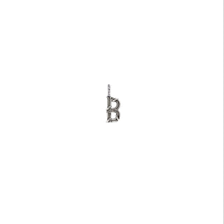 ENTWINED MINI LETTER CHARM, SILVER