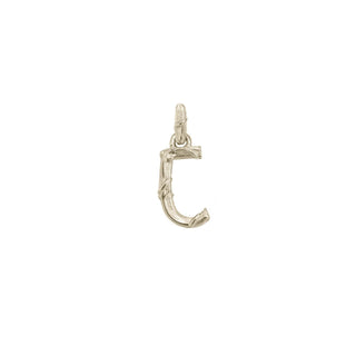 ENTWINED LETTER CHARM, WHITE GOLD