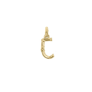 ENTWINED LETTER CHARM, YELLOW GOLD