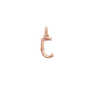 ENTWINED LETTER CHARM, ROSE GOLD