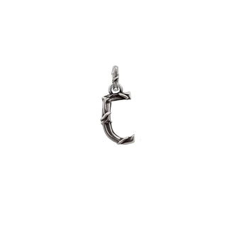 ENTWINED LETTER CHARM, SILVER