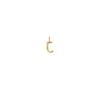 ENTWINED MINI LETTER CHARM, YELLOW GOLD