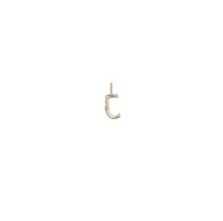 ENTWINED MINI LETTER, WHITE GOLD
