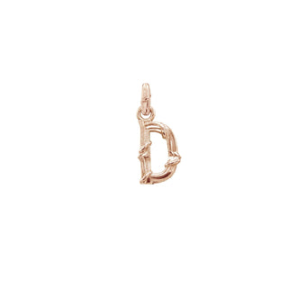 ENTWINED LETTER CHARM, ROSE GOLD