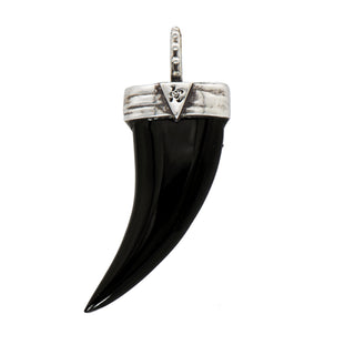 DRAPED LUCKY HORN, MED BLACK ONYX