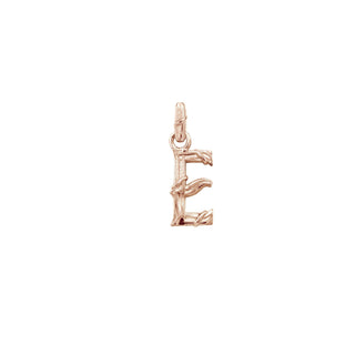 ENTWINED LETTER CHARM, ROSE GOLD