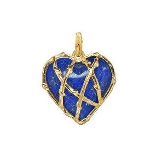 ENTWINED HEART, 3/4" LAPIS GOLD