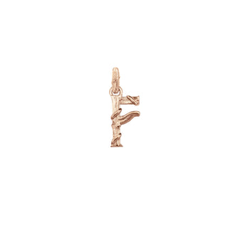 ENTWINED LETTER CHARM, ROSE GOLD