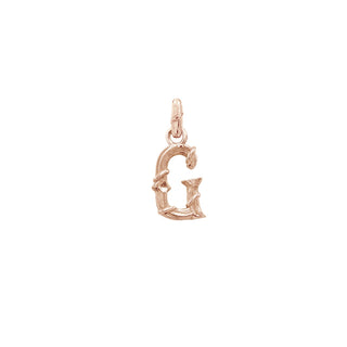 ENTWINED LETTER CHARM, ROSE GOLD