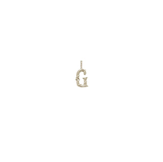 ENTWINED MINI LETTER, WHITE GOLD
