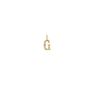 ENTWINED MINI LETTER CHARM, YELLOW GOLD