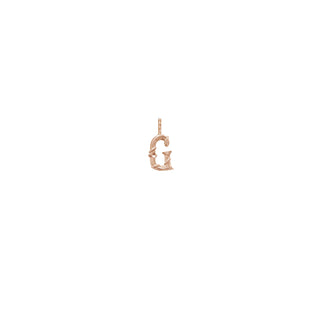 ENTWINED MINI LETTER CHARM, ROSE GOLD