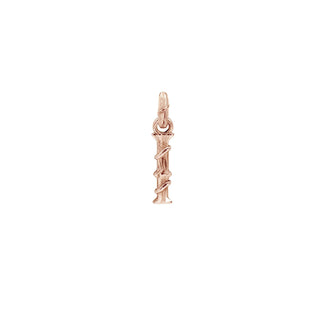 ENTWINED LETTER CHARM, ROSE GOLD