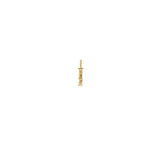 ENTWINED MINI LETTER CHARM, YELLOW GOLD