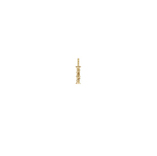 ENTWINED MINI LETTER CHARM, YELLOW GOLD