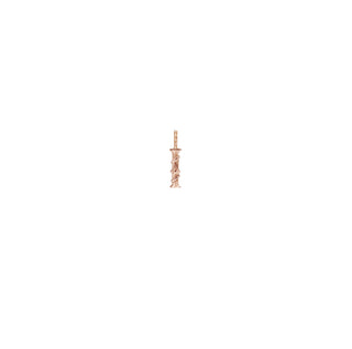 ENTWINED MINI LETTER CHARM, ROSE GOLD