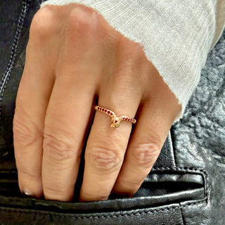 STUDDED SNAKE HALF ETERNITY