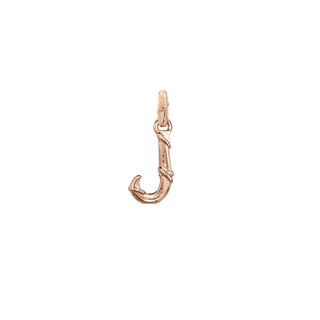 ENTWINED LETTER CHARM, ROSE GOLD