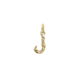 ENTWINED LETTER CHARM, YELLOW GOLD