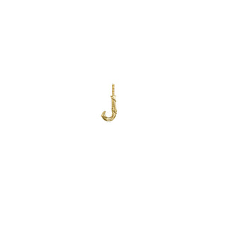 ENTWINED MINI LETTER CHARM, YELLOW GOLD