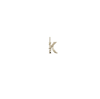 ENTWINED MINI LETTER, WHITE GOLD