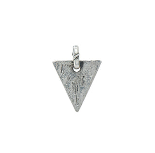 Karen Karch Silver triangle pendant on a white background
