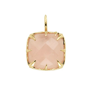 MYSTICAL CUSHION GEM, ROSE QUARTZ YELLOW GOLD