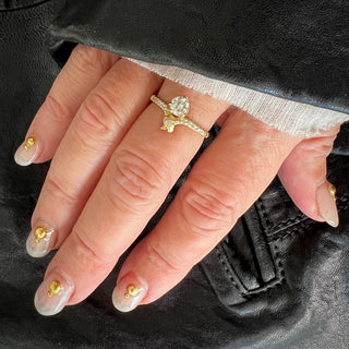 STUDDED SNAKE HALF ETERNITY OFFSET GEM