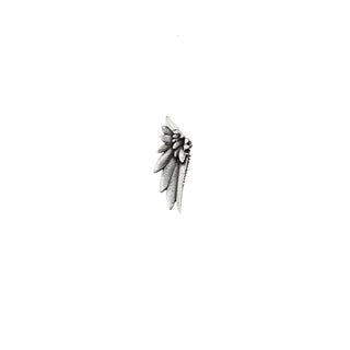 Karen Karch by Deme Wolfe Mini Victory Wing Stud Earring Half Pair A  in Sterling Silver on white background