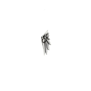 Karen Karch by Deme Wolfe Mini Victory Wing Stud Earring Half Pair B in Sterling Silver on white background