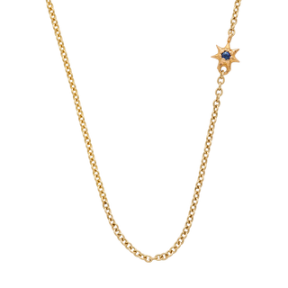 STUDDED STAR CHAIN, YELLOW GOLD 1.5MM