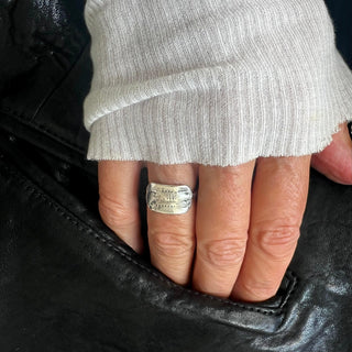 UNEARTHED TAG RING, SILVER