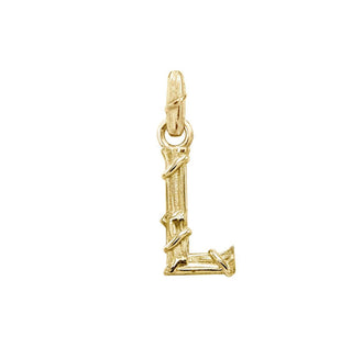 ENTWINED LETTER, YELLOW GOLD