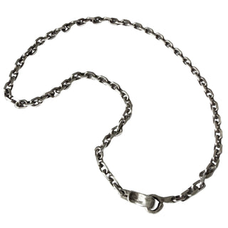 Karen Karch Sterling Silver Hooked Chain Necklace on a white background.