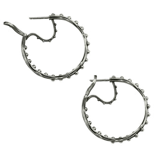 JAIPUR EVERMORE HOOPS, 1" SILVER