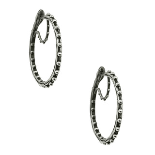 JAIPUR EVERMORE HOOPS, 1" SILVER