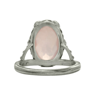 JAIPUR CROWN OFFSET OVAL, ROSE QUARTZ