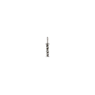 Karen Karch Textured Silver Mini Entwined Letter 'I' pendant on a white background.